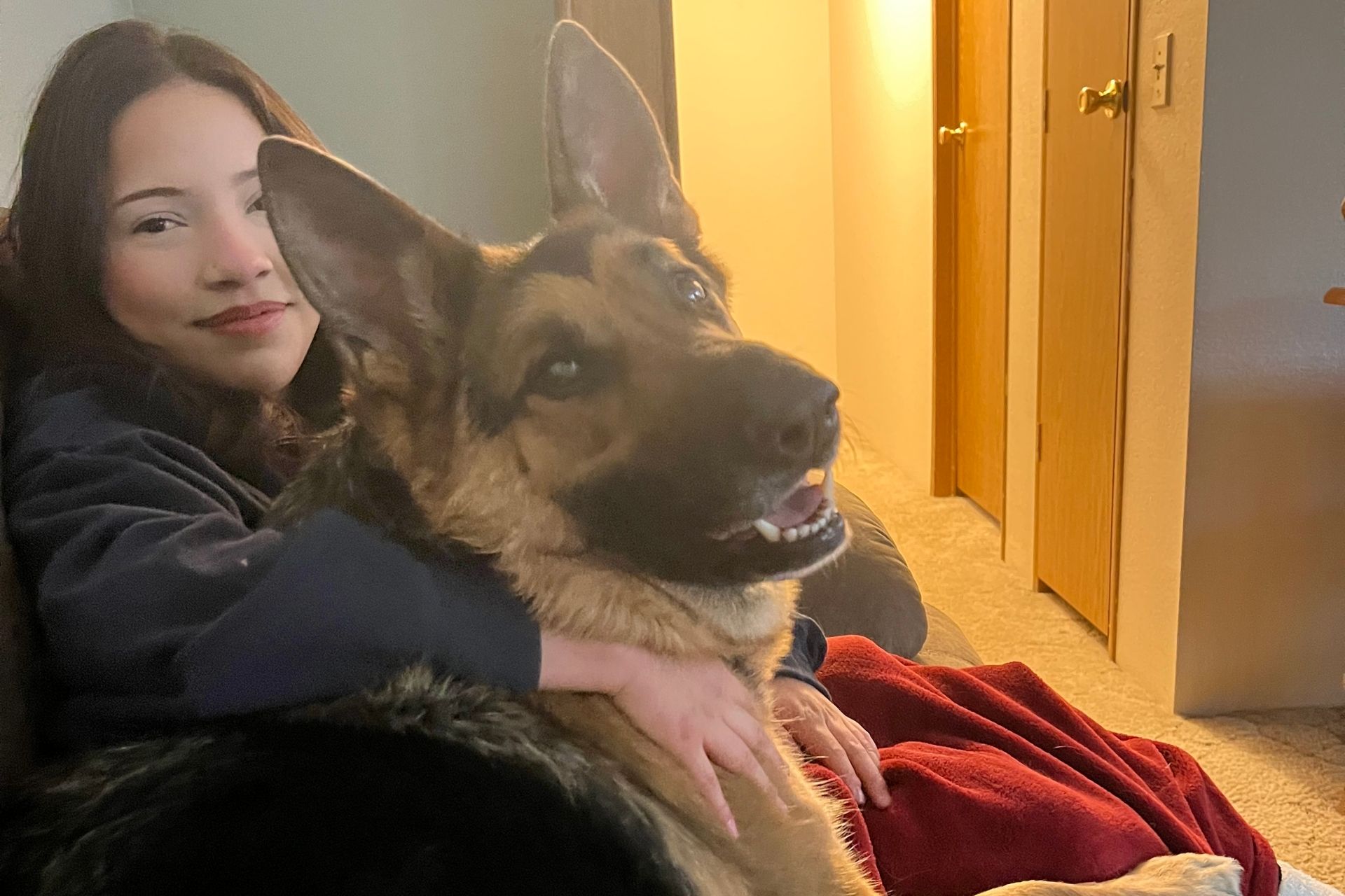 Dog with a lady